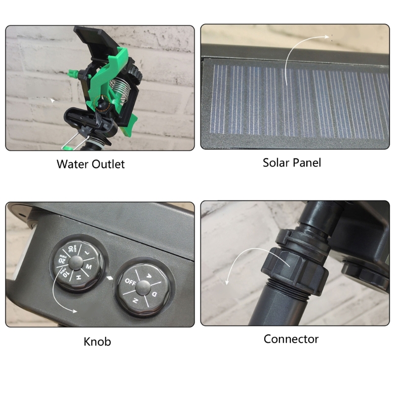 Smart Garden Construct - Solar Automatische Gartenwässerungsvorrichtung programmierbarer Timer Wetterfest
